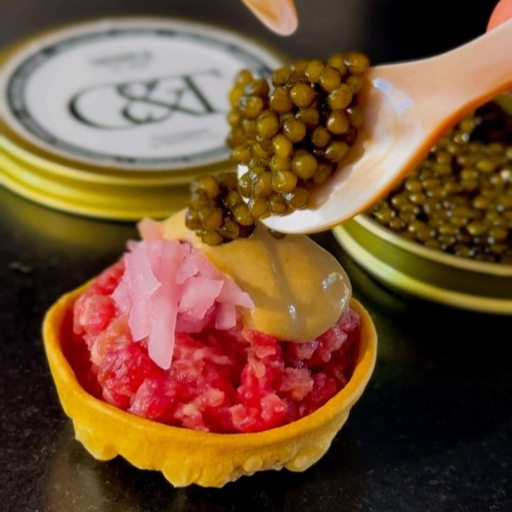 HOW TO MAKE AN AMAZING BEEF TARTARE WITH BLACK CAVIAR
